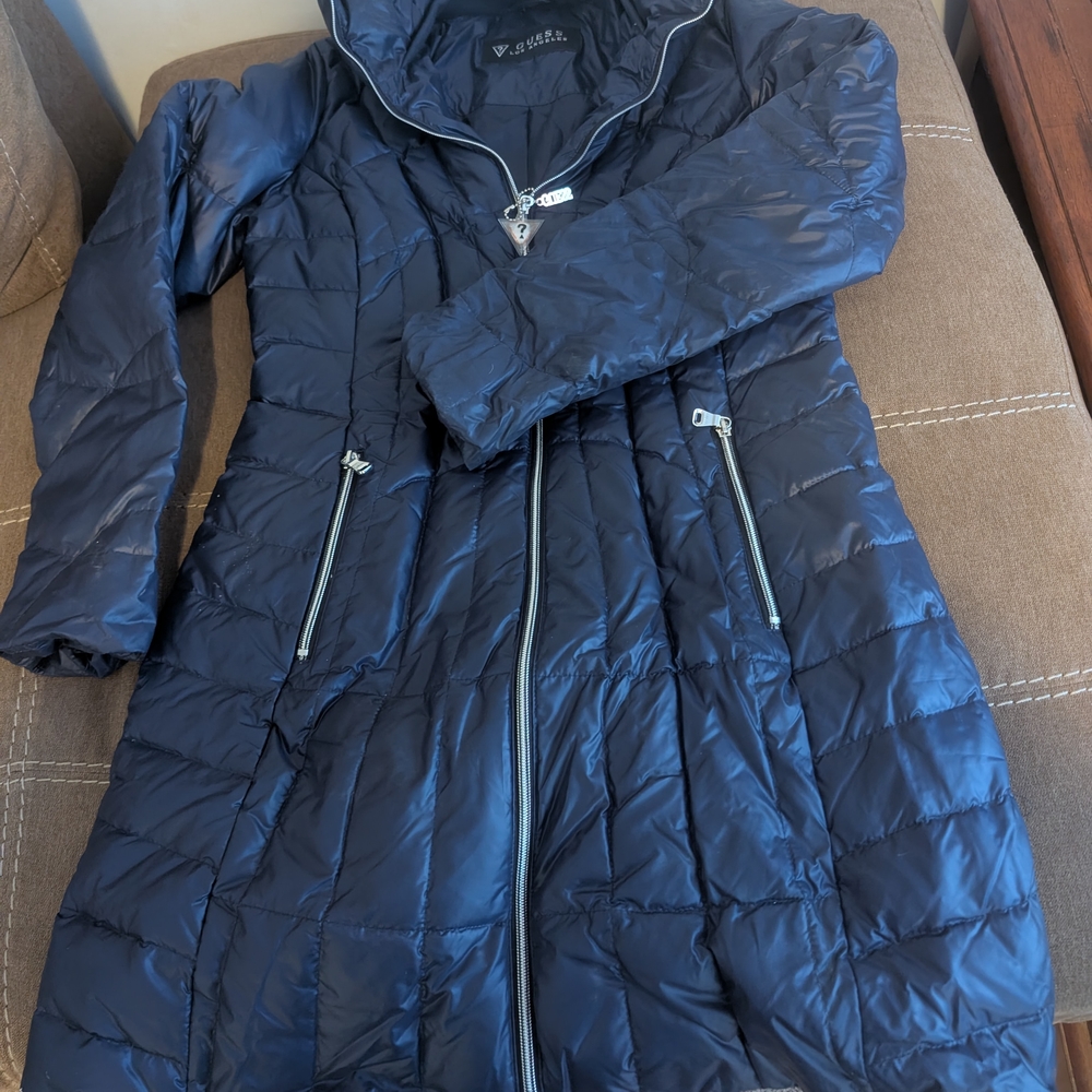 Guess Midnight Blue Puffer Coat